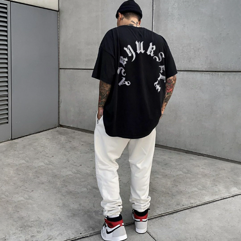 Askyurself T-shirts Summer Loose Men's Short Sleeve T-shirt