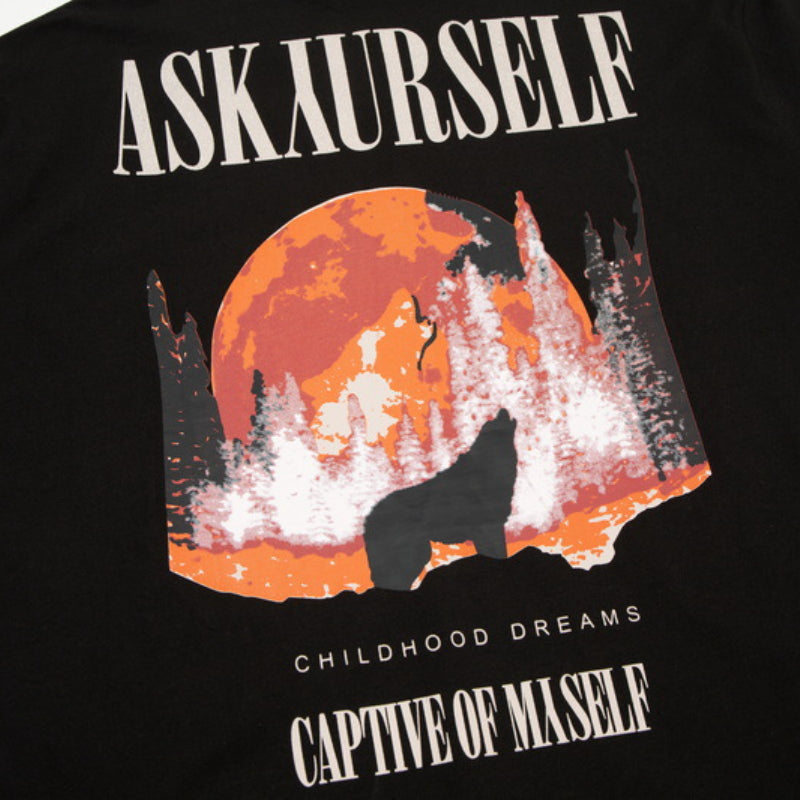 Askyurself T-shirts Loose Men's and Women's VTG Short-Sleeved T-shirt