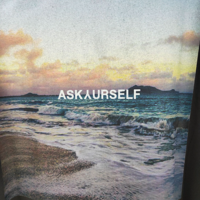 Askyurself T-shirts Wave Printed Letter 3M Reflective