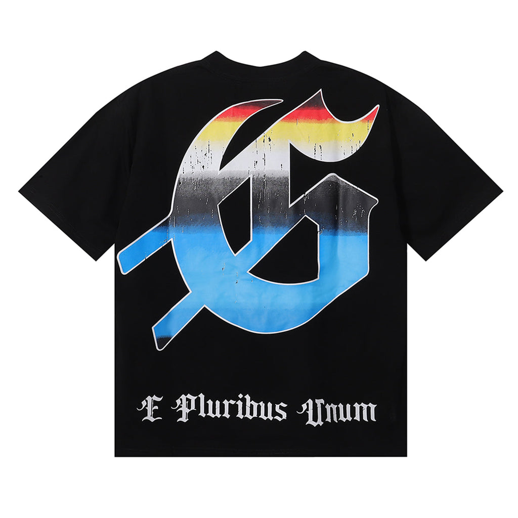 Godspeed T-shirts Tech Man Earth Printing Cotton Casual Short Sleeves Men and Women