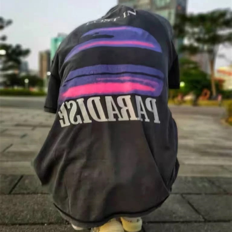 Askyurself T-shirts Purple Loose Men's and Women's Short-Sleeved T-shirt