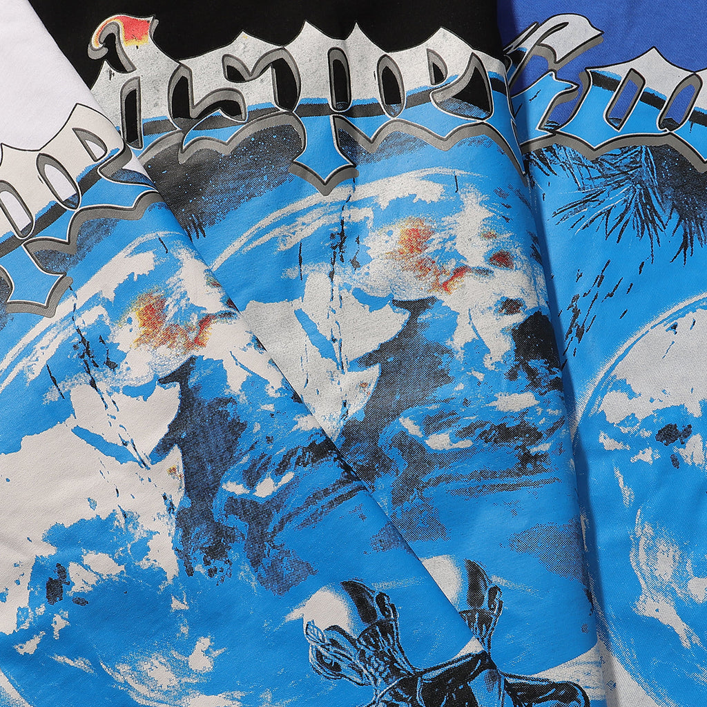 Godspeed T-shirts Tech Man Earth Printing Cotton Casual Short Sleeves Men and Women