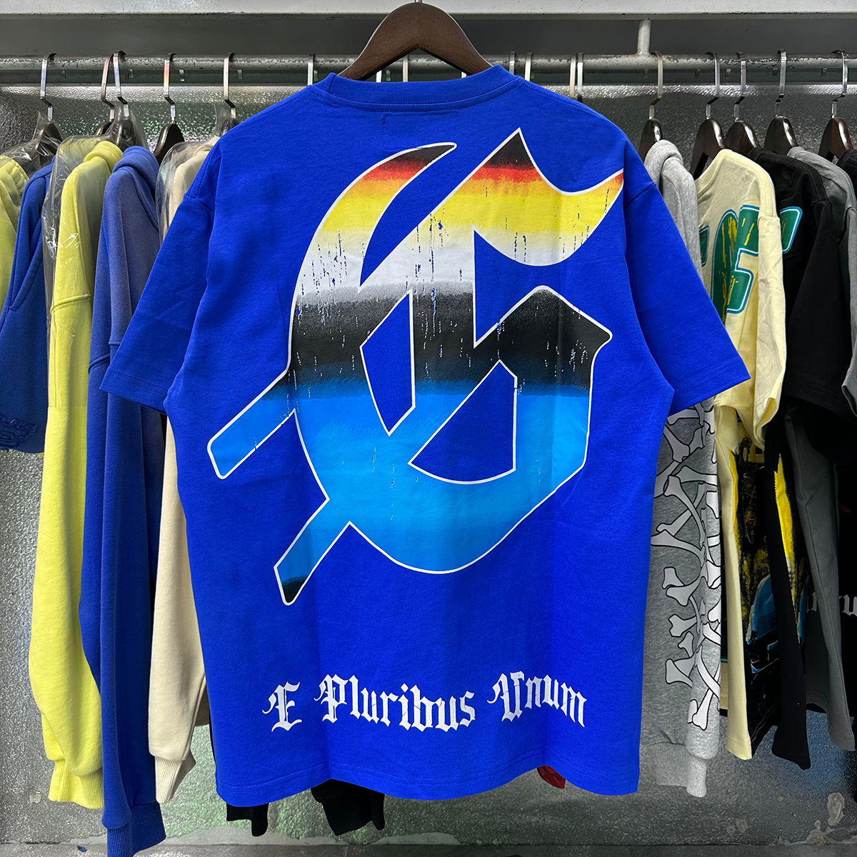 Godspeed T-shirts Tech Man Earth Printing Cotton Casual Short Sleeves Men and Women