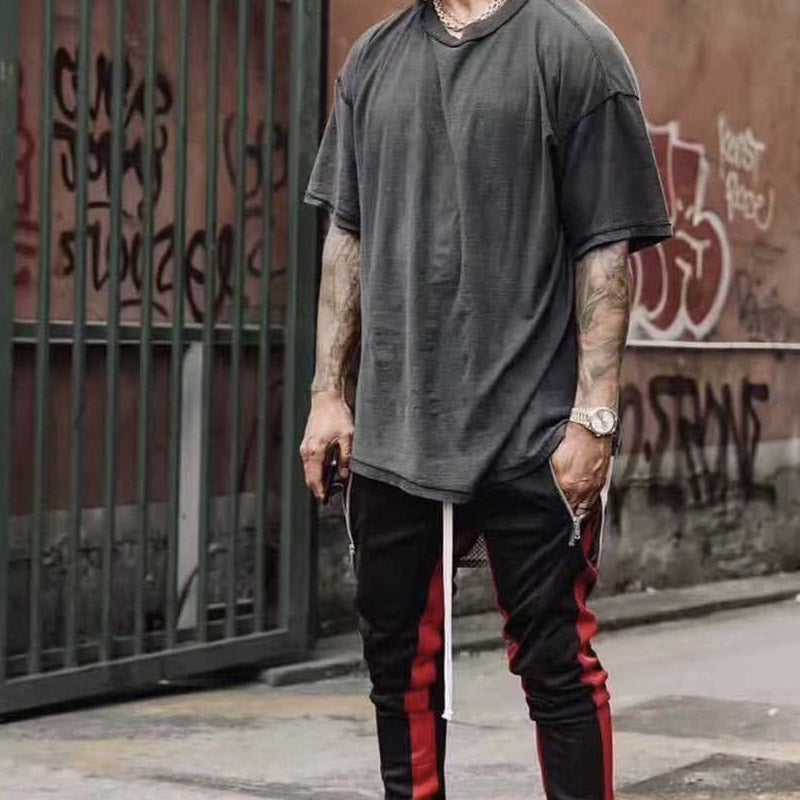 Askyurself T-shirts Short Sleeve Fog Loose Retro Trendy T-shirt