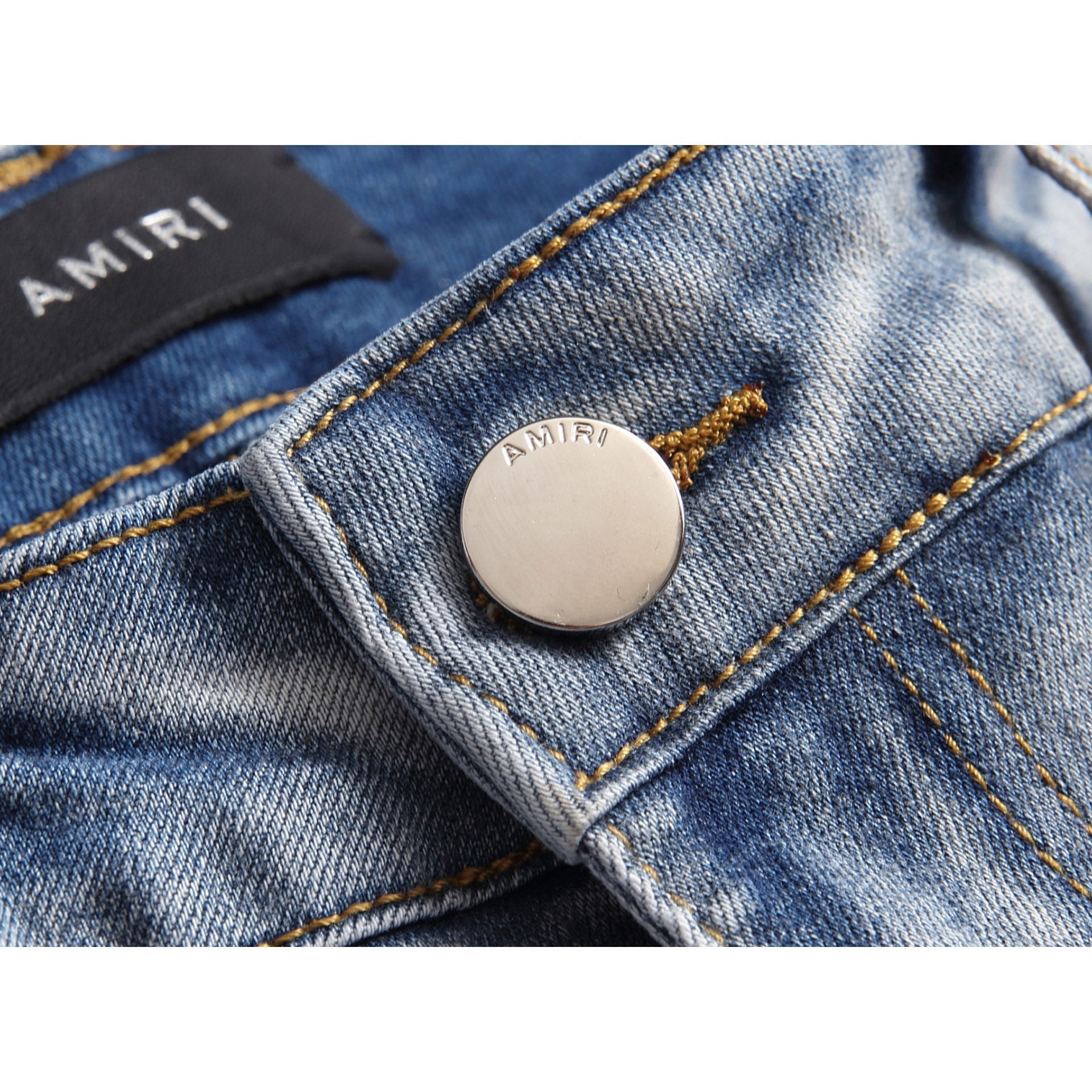 Amiri Jeans Stars Ripped Stretch Jeans