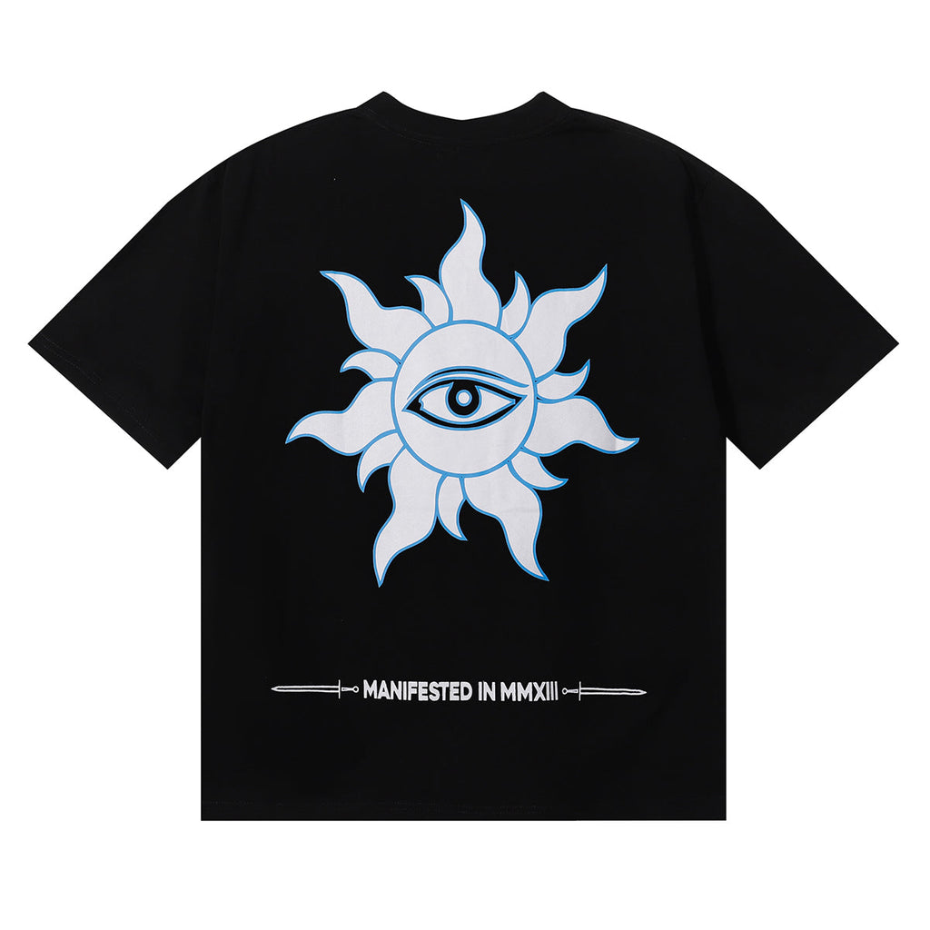 Godspeed T-shirts Urban UFO Printing Cotton Casual Short Sleeve Men and Women