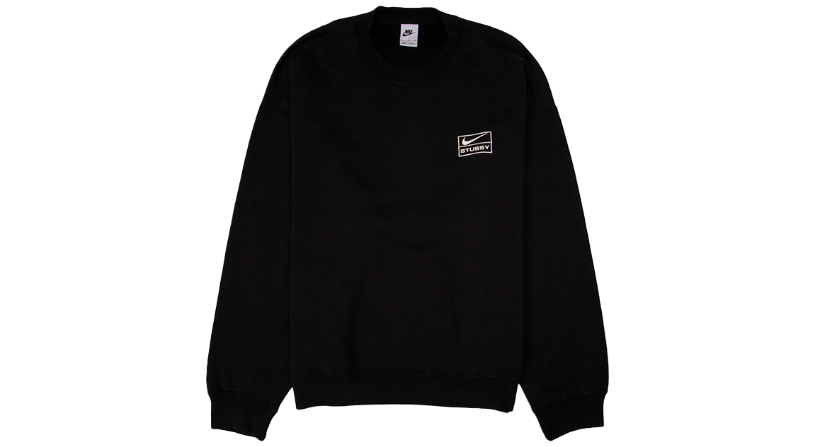 Nike x Stussy Wash Crew Fleece Black (SS23)