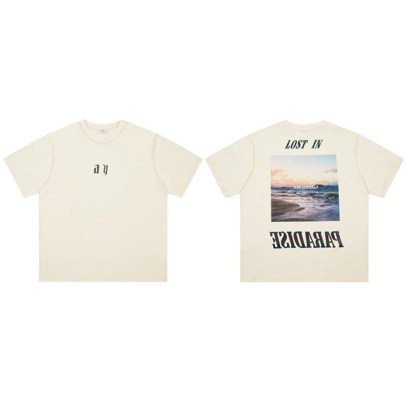 Askyurself T-shirts California Limited Coast HAILANG Loose Couple VTG