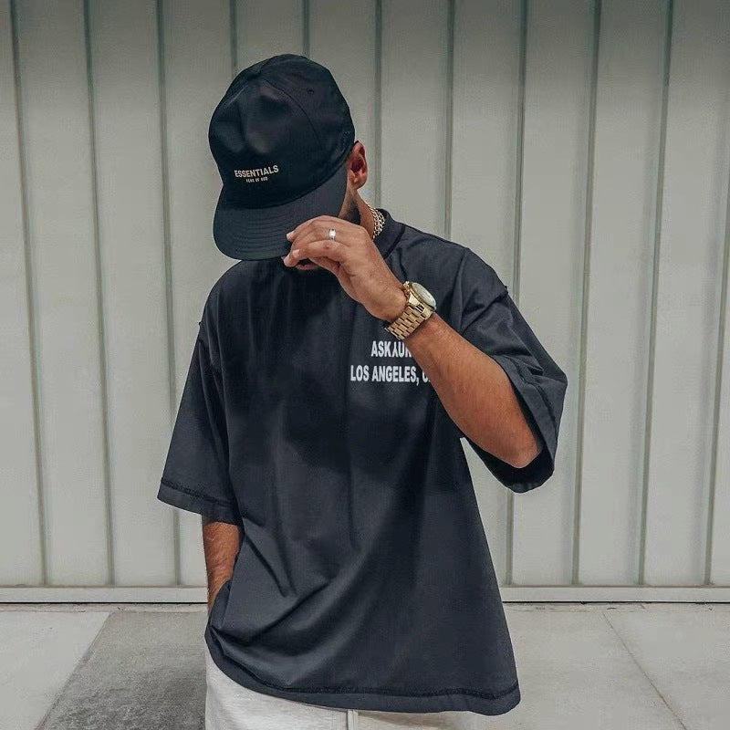 Askyurself T-shirts Summer round Neck Loose Short Sleeves T-shirt