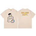 Gallery Dept T-Shirt Letter Pattern Washed Old Short Sleeve T-Shirt