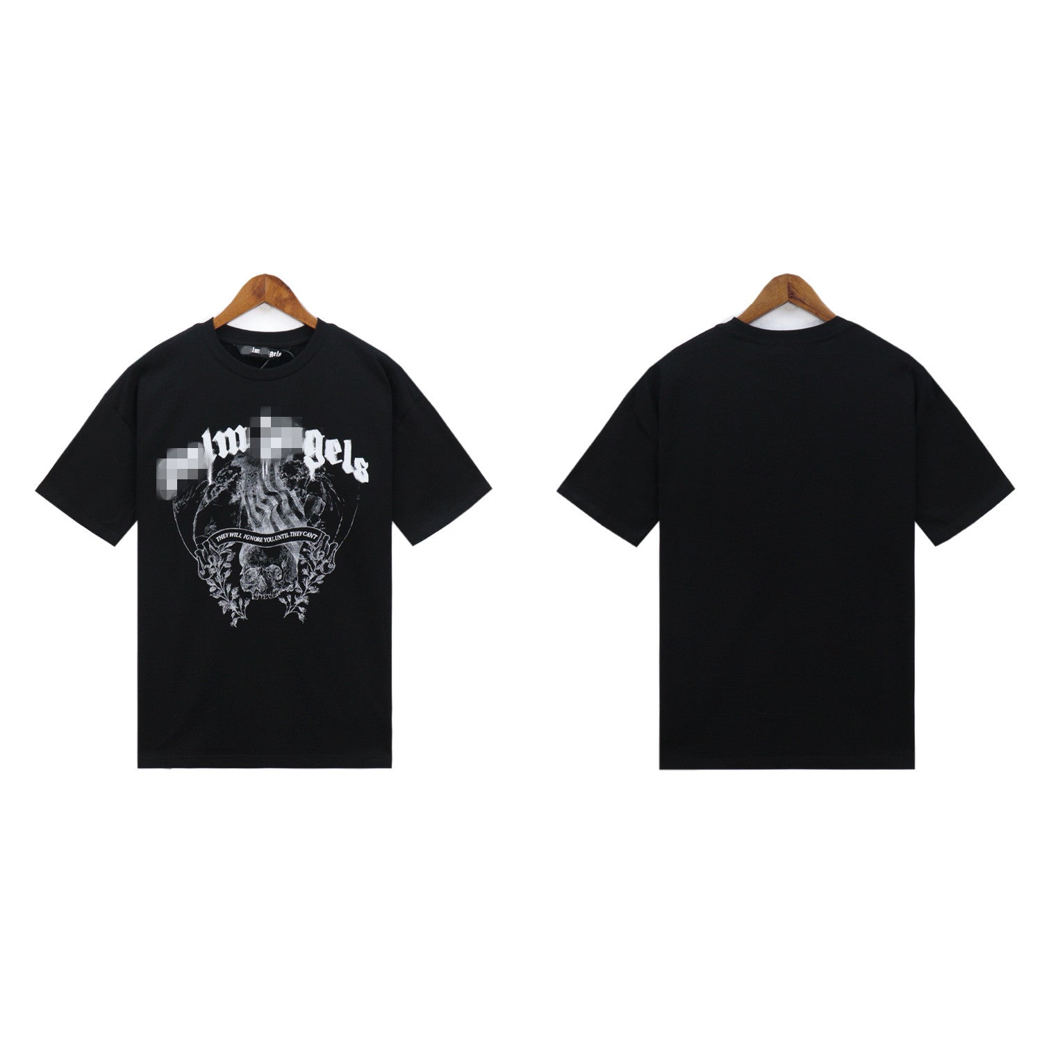 Palm Angels T-shirt Smoke Skull Angel Print Short Sleeve T-shirt