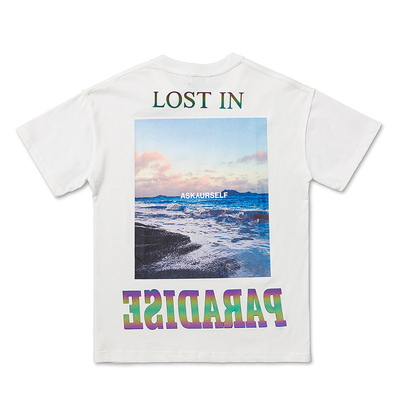 Askyurself T-shirts Fog California HAILANG Photo High Street Reflective Distressed