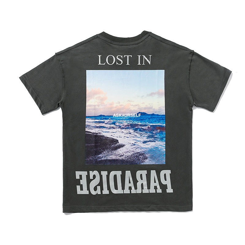 Askyurself T-shirts Fog California HAILANG Photo High Street Reflective Distressed