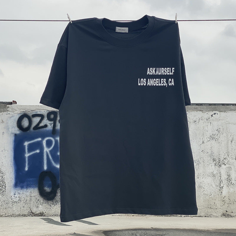 Askyurself T-shirts Summer round Neck Loose Short Sleeves T-shirt