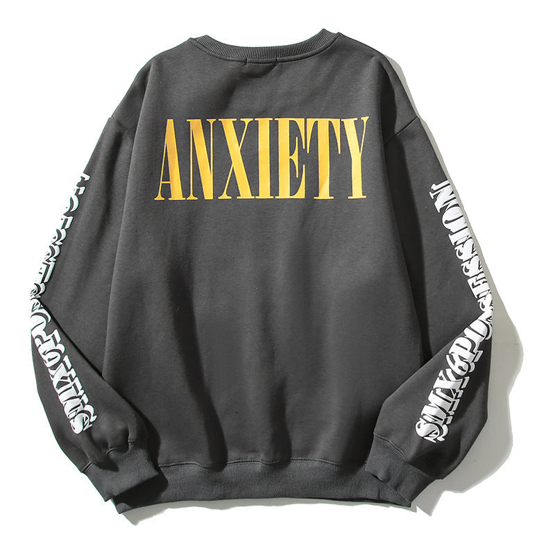Askyurself Hoodie Autumn and Winter Printed Crew Neck Sweatshirt Fashion Casual