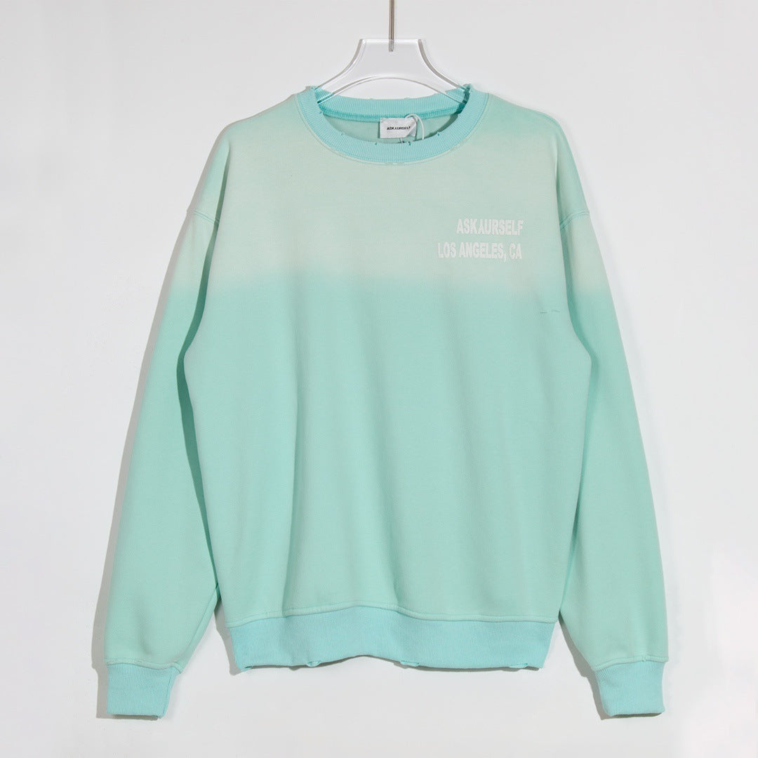 Askyurself Hoodie round Neck Sweater High Street Casual Men and Women