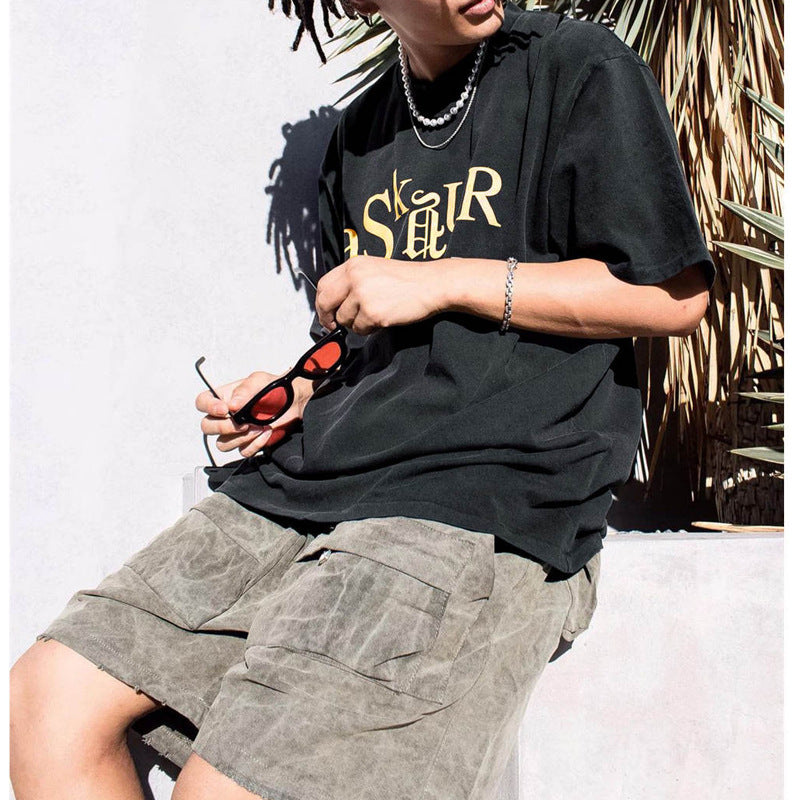 Askyurself T-shirts Summer Letter Print Short-Sleeve T-shirt