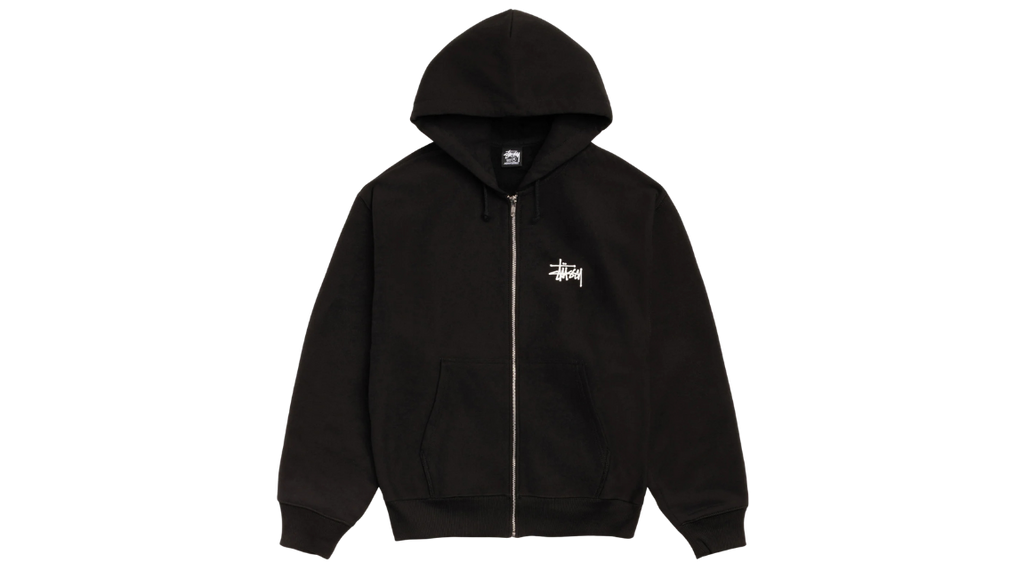 Stussy Basic Zip Hoodie Black