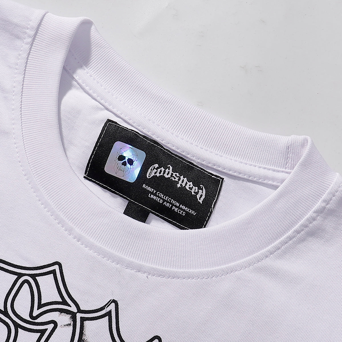 Godspeed T-shirts Skull Bee Sunflower Print Cotton Short Sleeve Men and Women