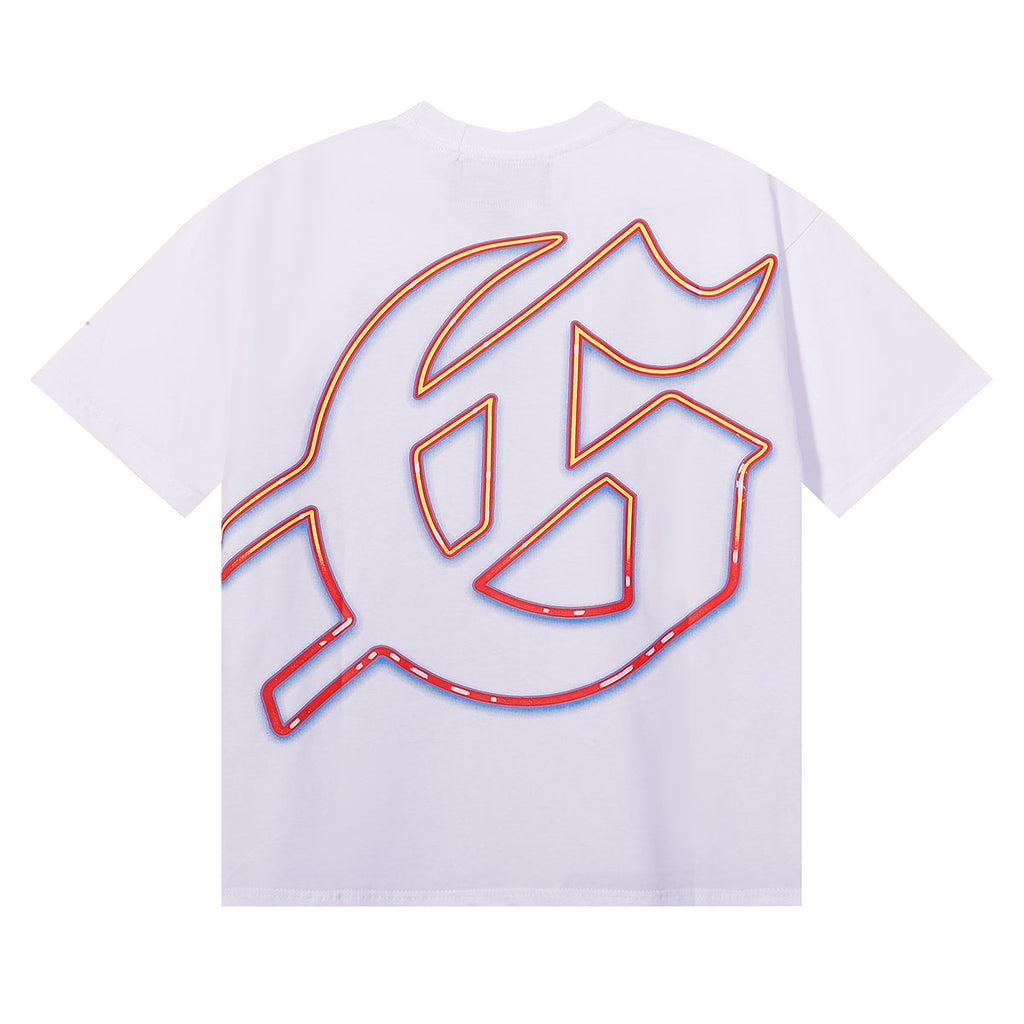 Godspeed T-shirts Skull Racing Printed Cotton Casual Short Sleeves Men and Women