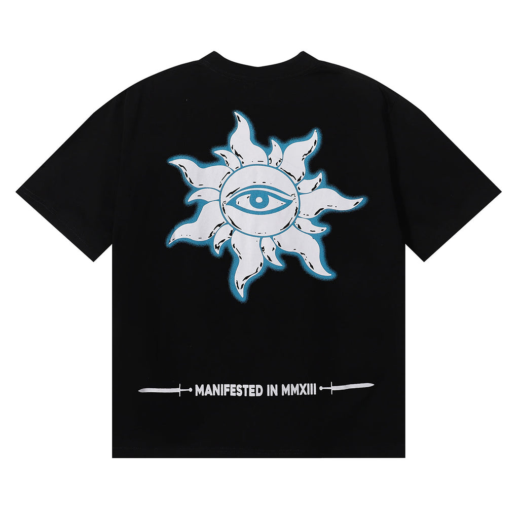 Godspeed T-shirts Skull Marines Printed Cotton Casual Short Sleeves Men and Women